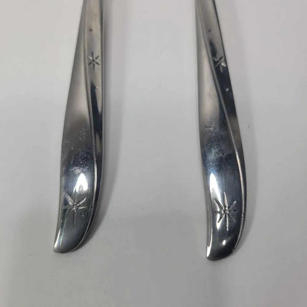 Oneida Community Stainless Flatware Twin Star Set of 2 Master Butter Spreaders